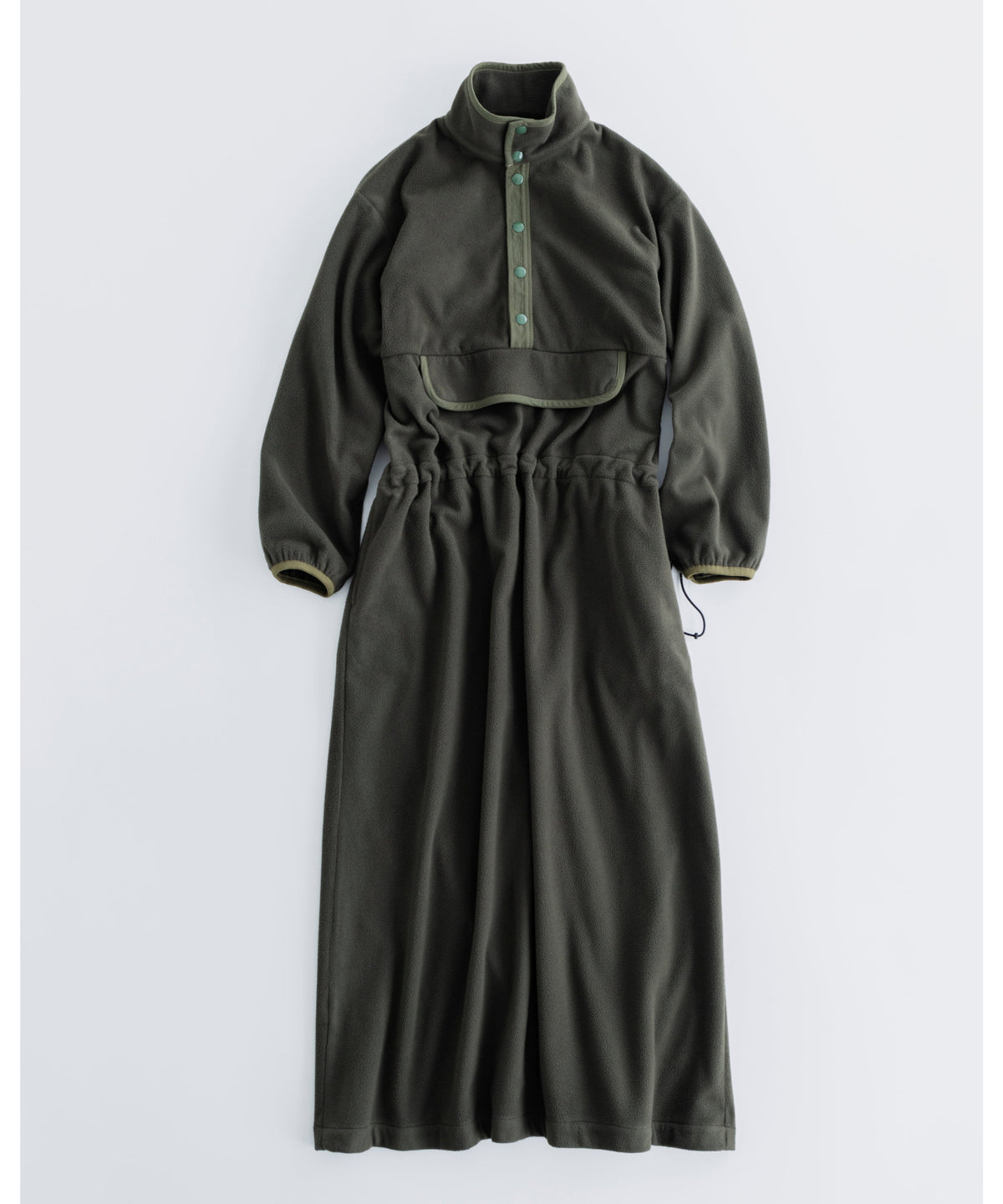 FLEECE SNAP LONG DRESS