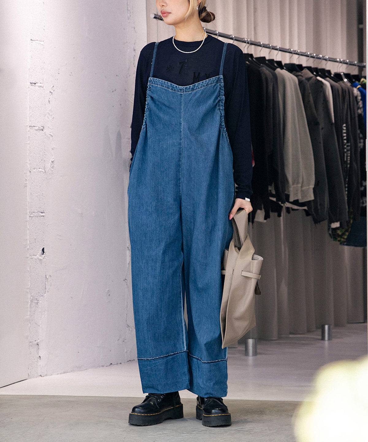 DENIM GATHERED ALL IN ONE