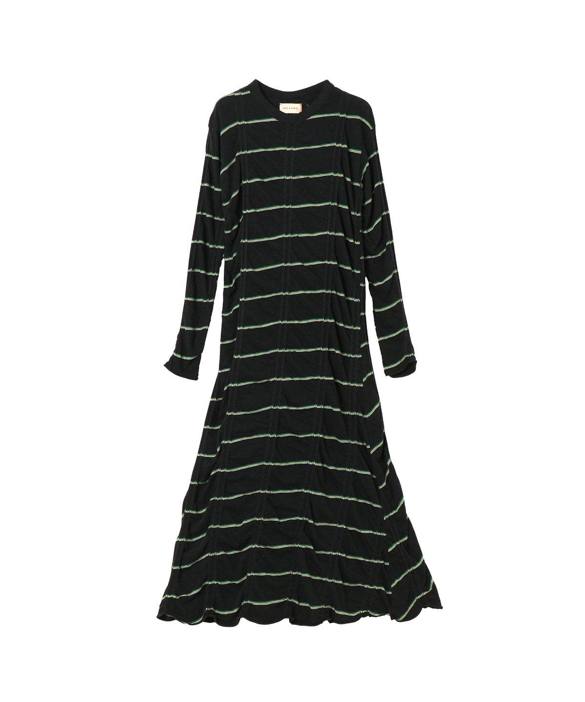 Tucked Jacquard Border Dress