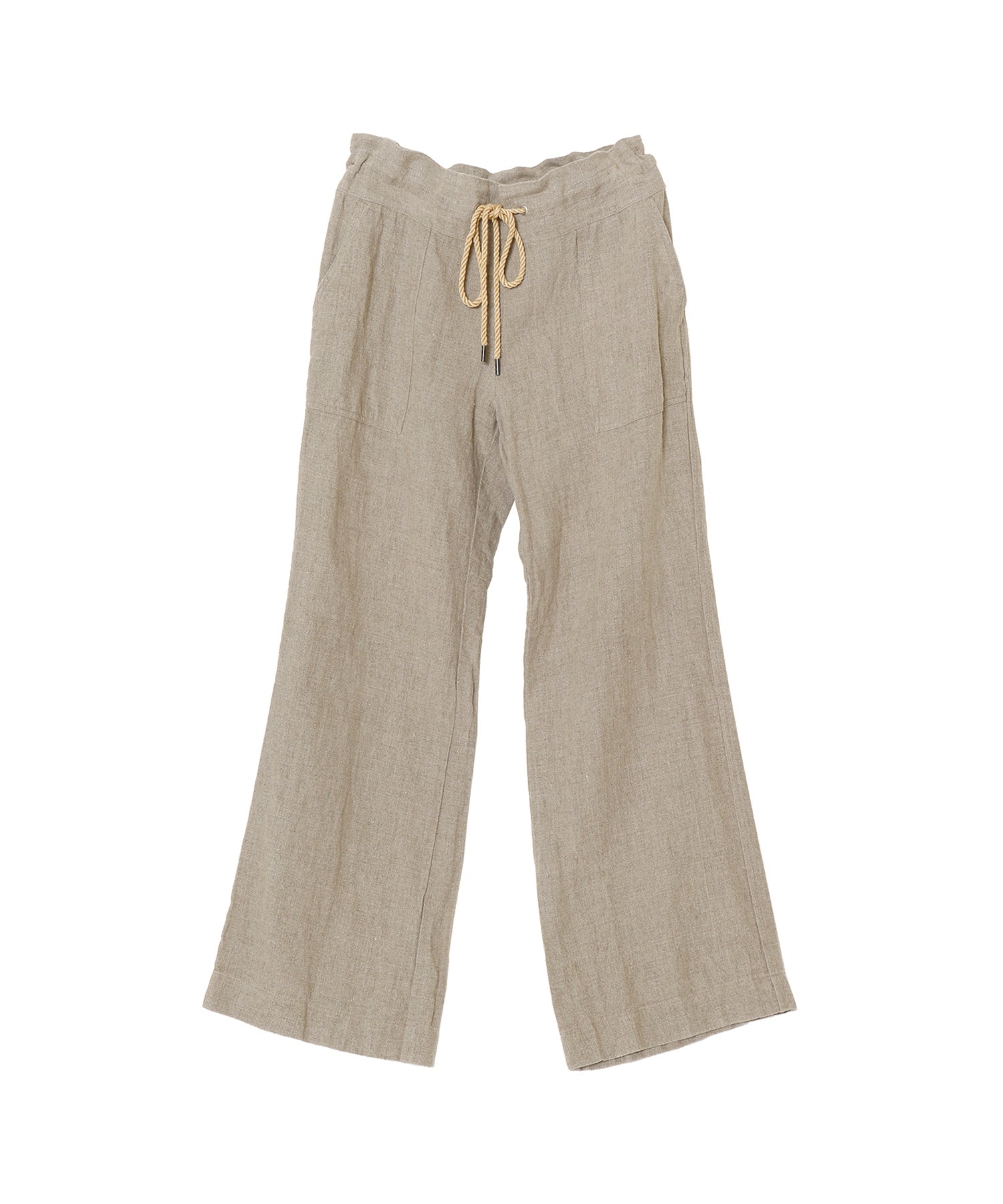 LINEN COMFORTABLE DRAWCODE PANTS - MEYAME (メヤメ) - bottom
