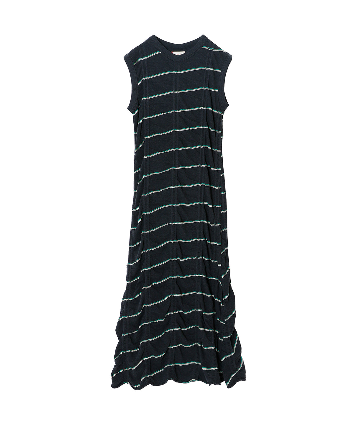 TUCKED JACQUARD BORDER SLEEVELESS / DRESS