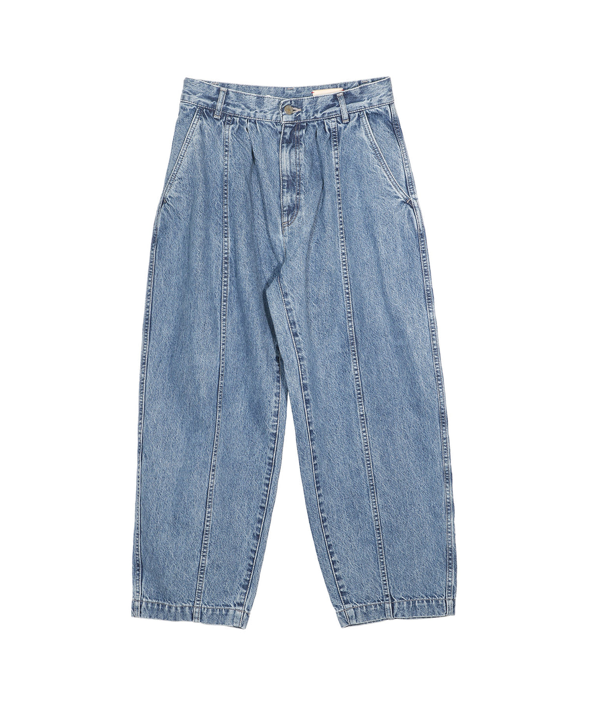 Denim Wide Tuck Pants