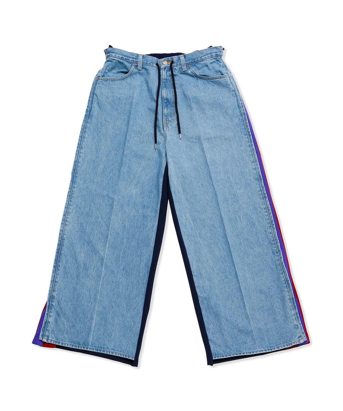 Jersey Merging Denim Pants
