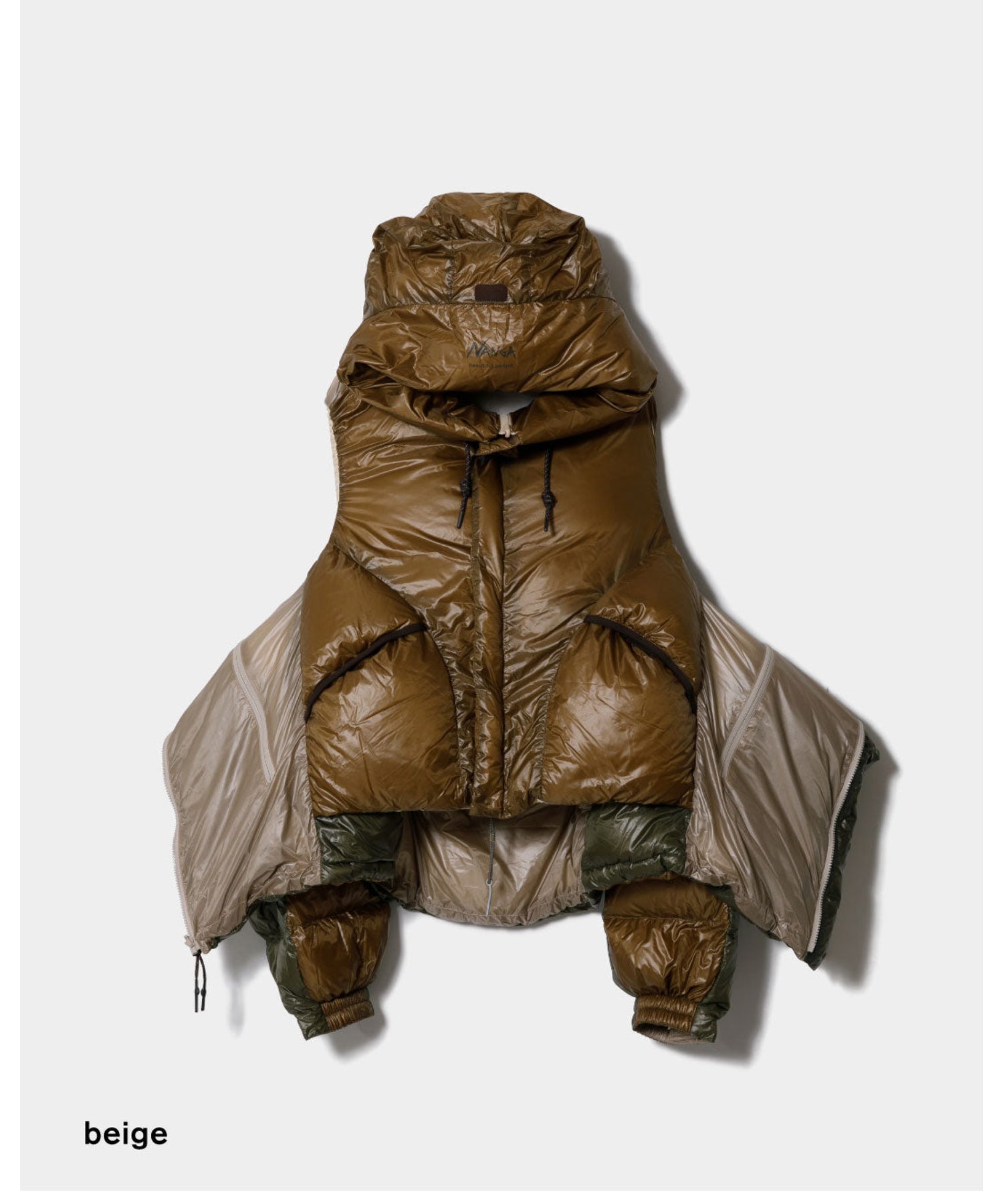 NANGA multilayering down vest blouson