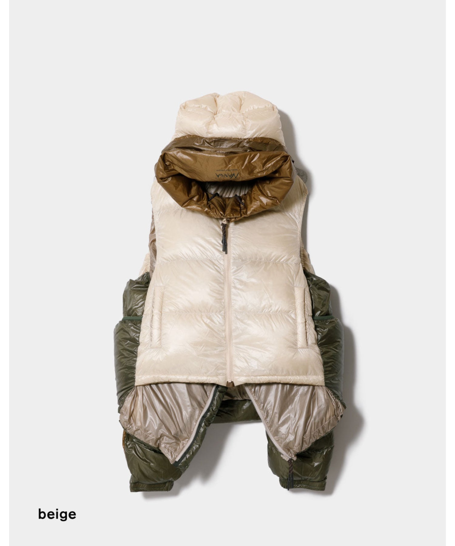 NANGA multilayering down vest blouson