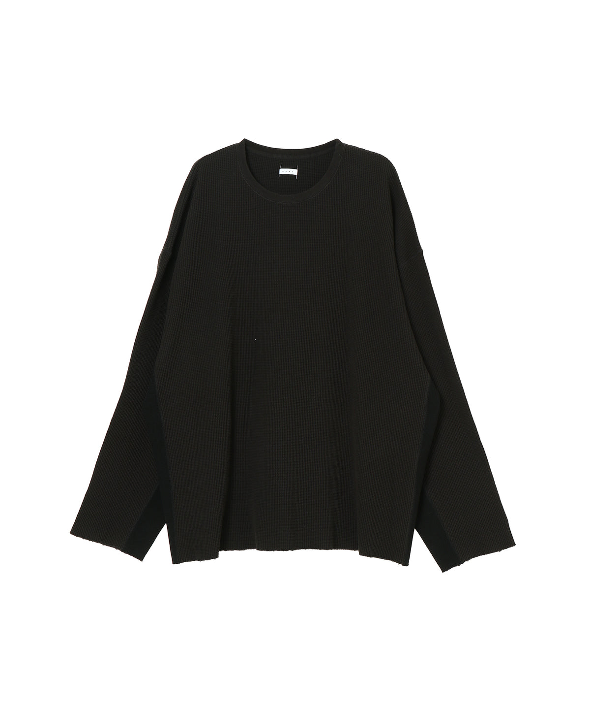 WAFFLE SIDE RIB LOOSE SLEEVE TEE