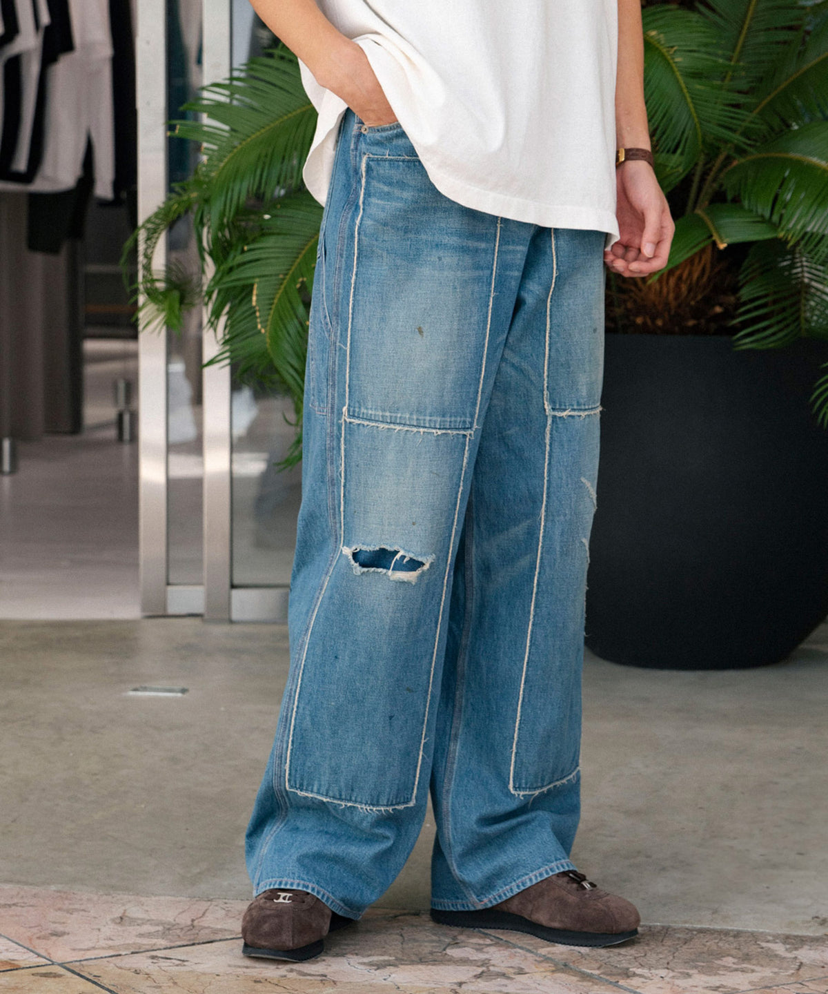 DENIM PAINTER PANTS with Kurry