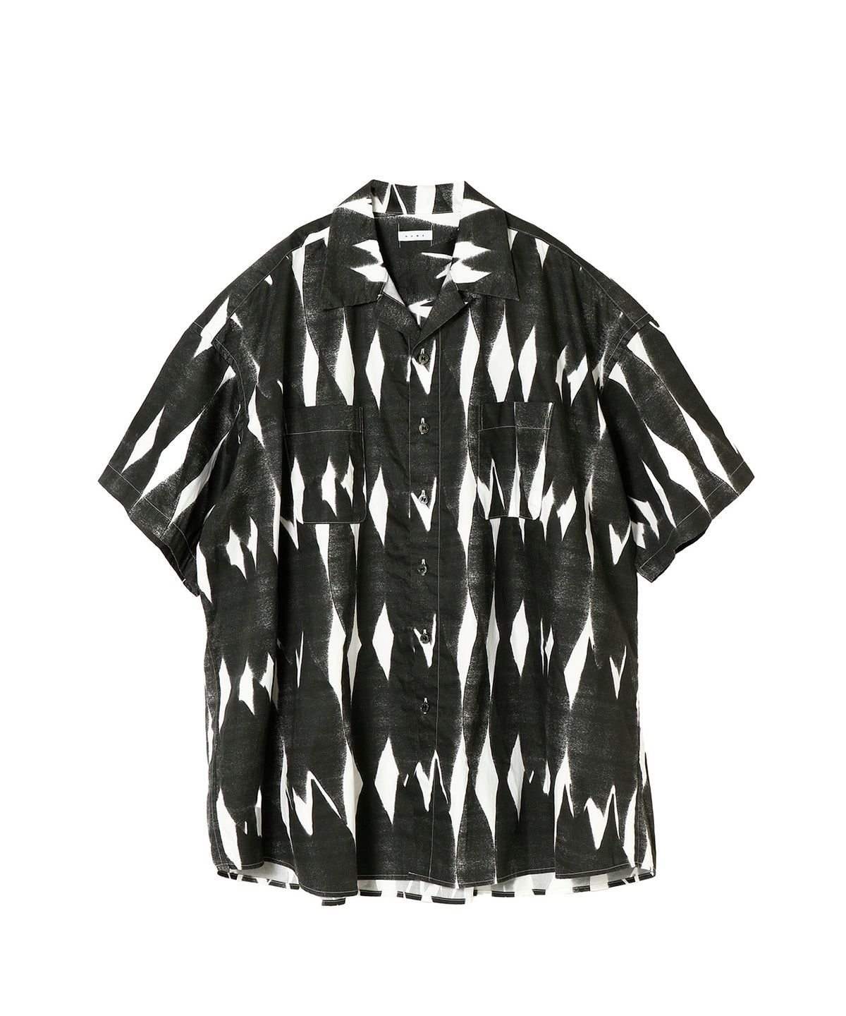 ABSTRUCT ARGYLE OPEN COLLAR S/S SHIRT