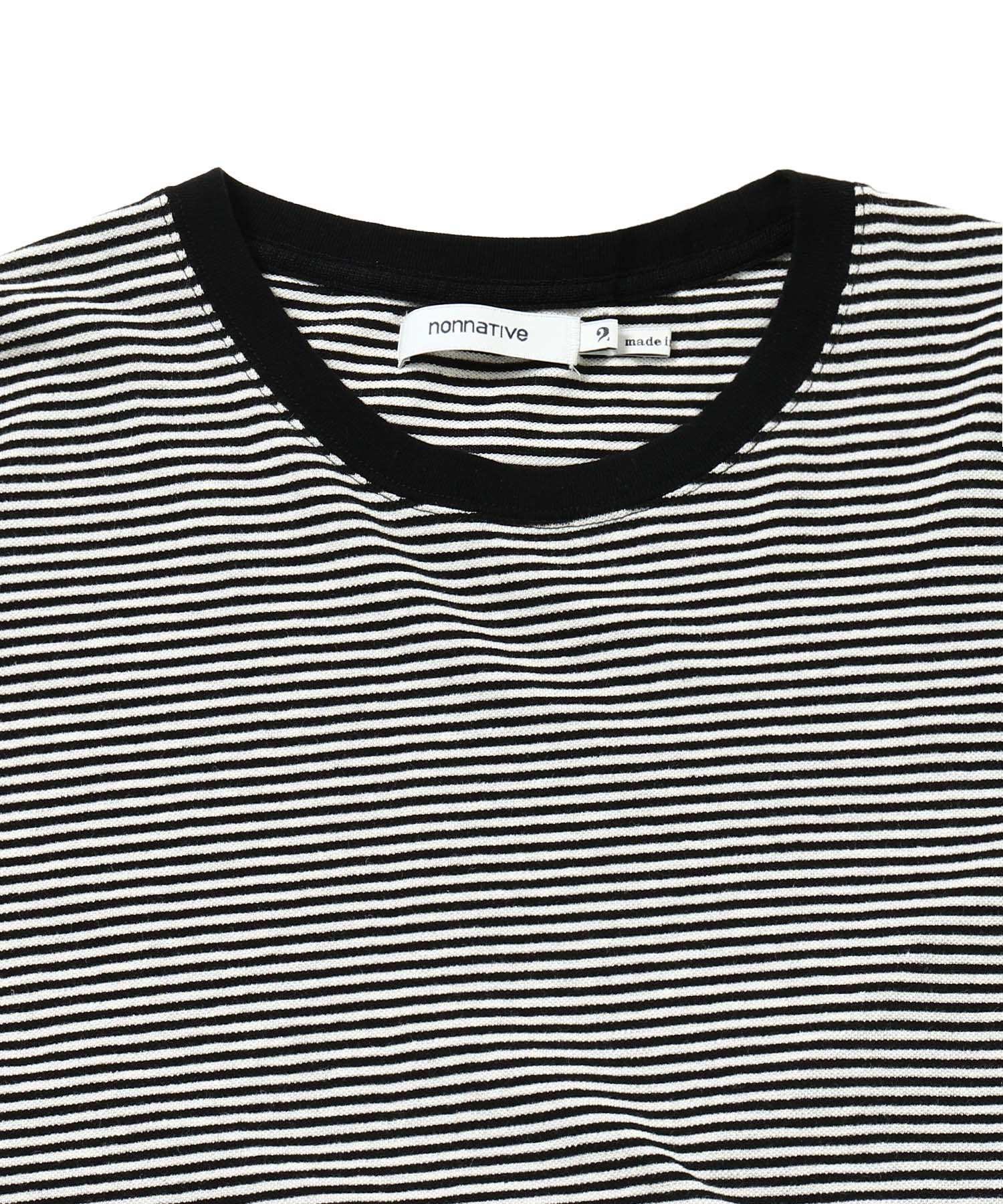 CLERK S/S TEE C/L PIQUE BORDER