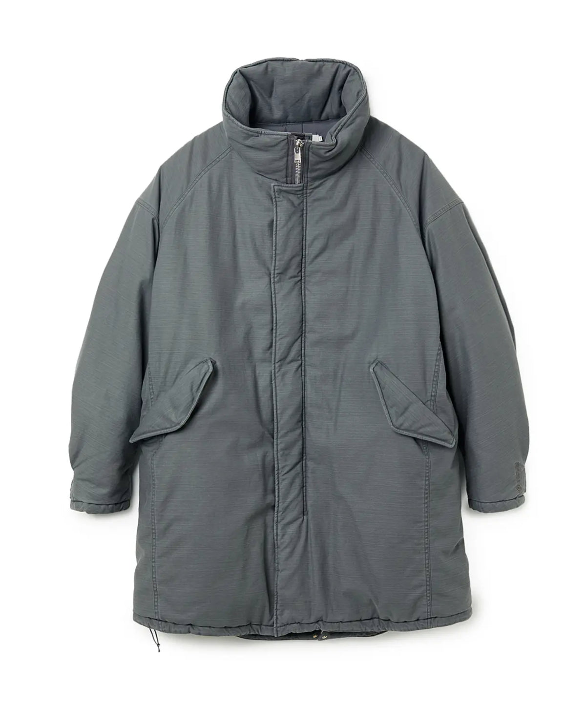 TROOPER PUFF COAT COTTON BACKSATIN PIGMENT DYE WITH WINDSTOPPER