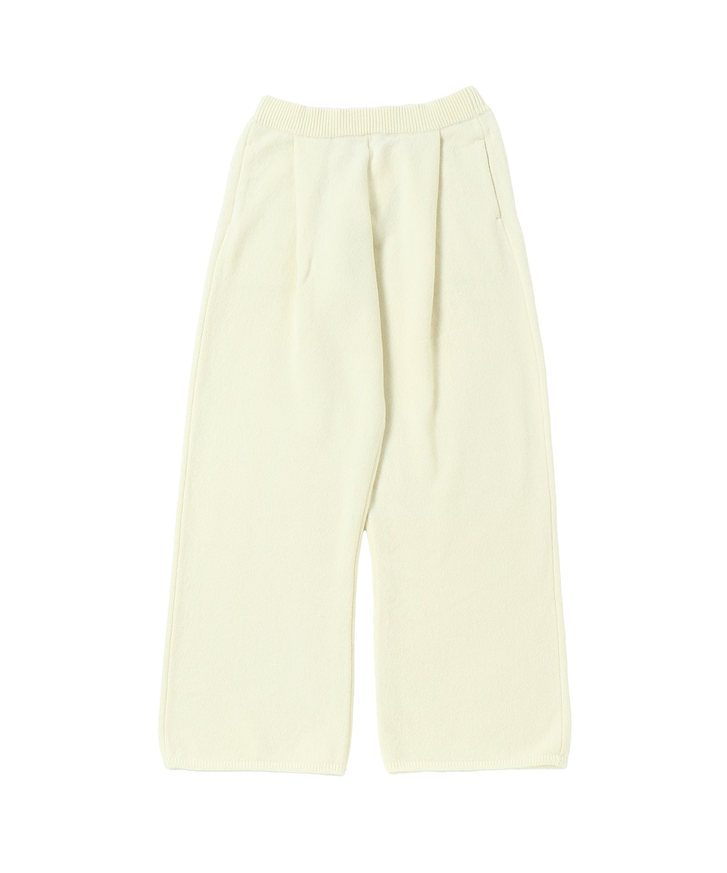 WOOL CASHMERE SILK | TUCKED STRAIGHT PANTS