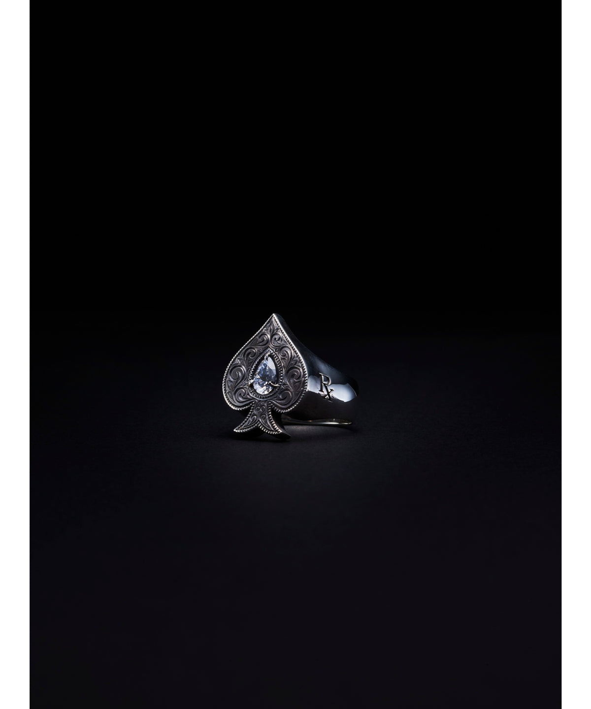 Engraved Spade Ring