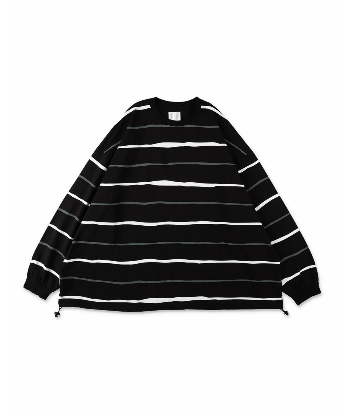 SUPER BIG STRIPE LS TEE (W/DRAWSTRINGS)