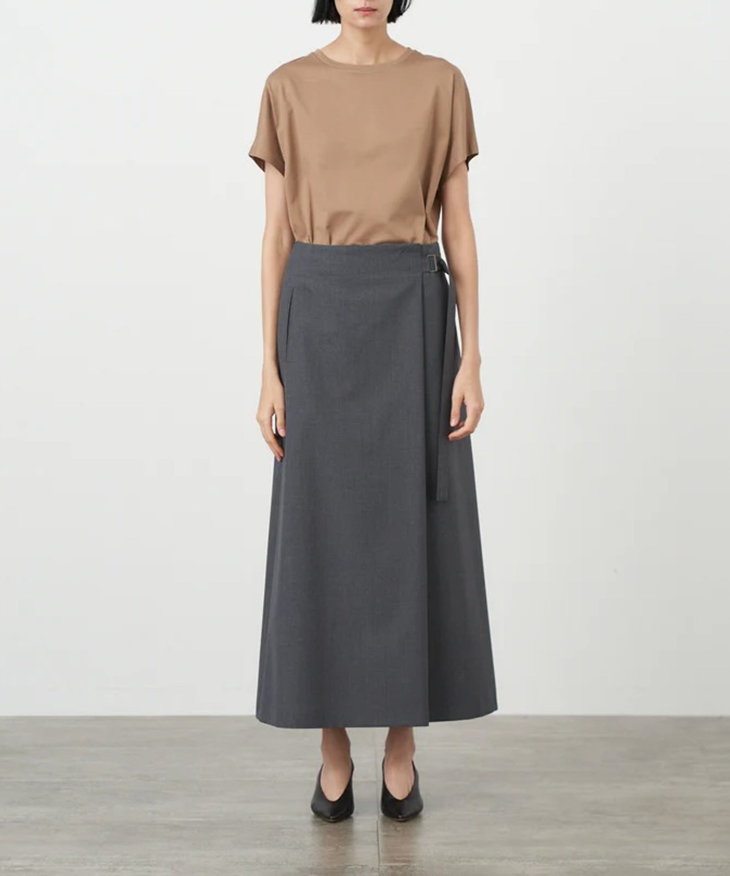 WOOL TROPICAL | WRAPPED SKIRT