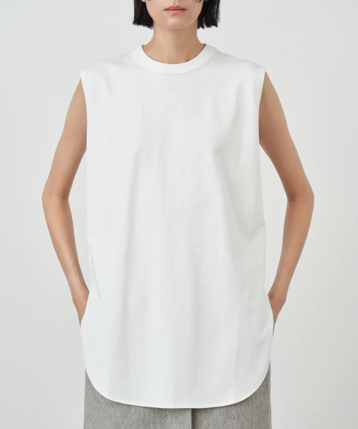12/-AIR SPININNG | ROUND HEM TANKTOP