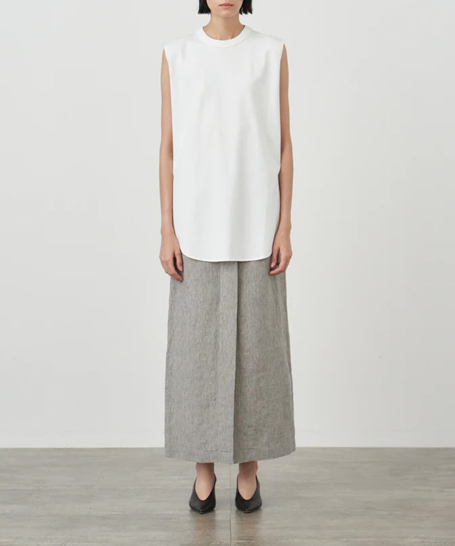 12/-AIR SPININNG | ROUND HEM TANKTOP