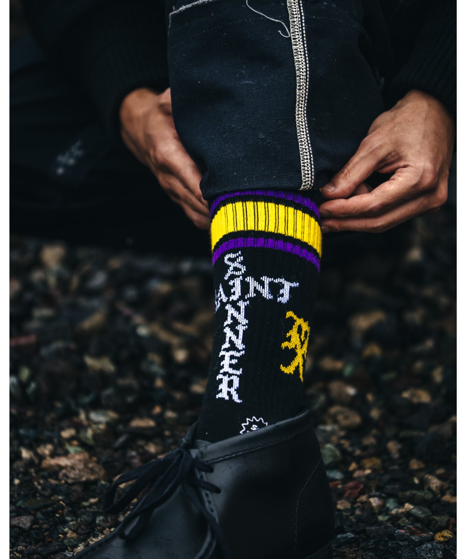 SOCKS / SINNER / BLACK+PURPLE