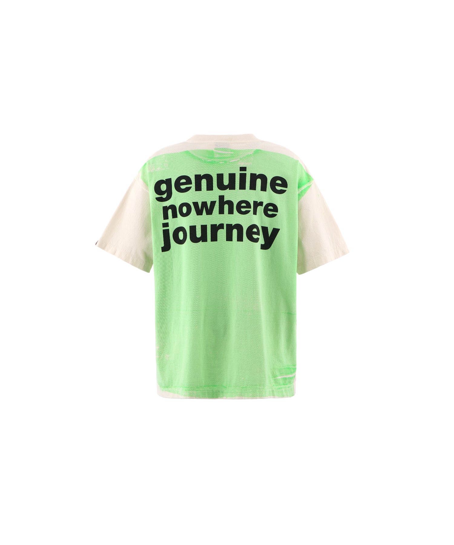 BAPE_SS TEE / HANDPRINT / WHT+GRN