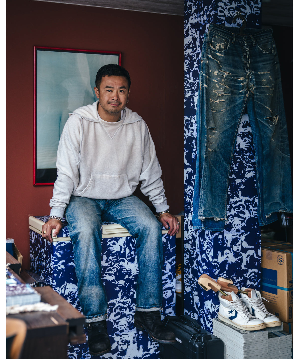 BB AFTER HOODED HOODIE / N / GRAY