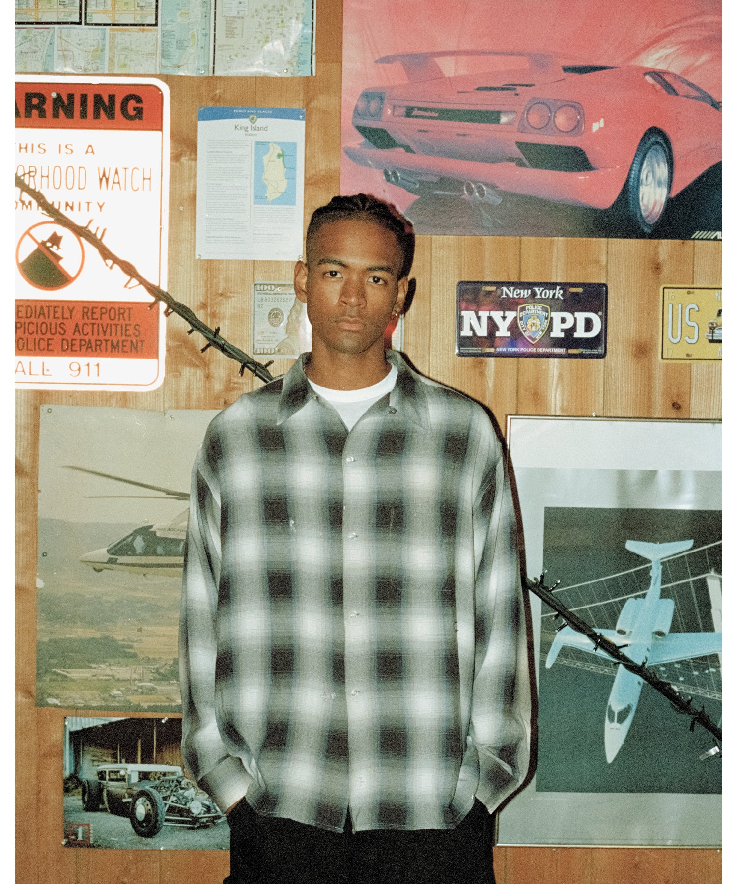 LM_CHECK SHIRT / CHECK / NVY