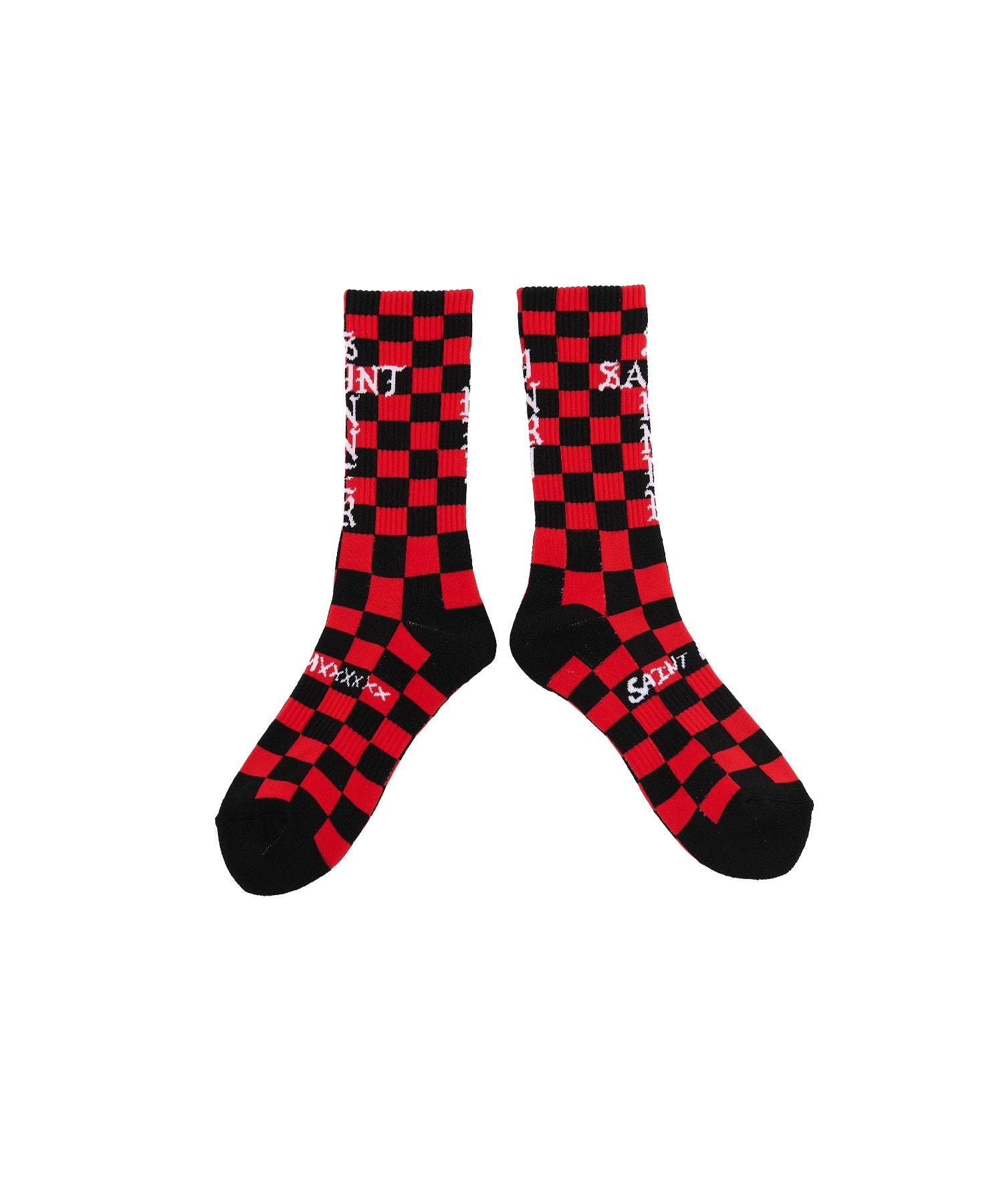 SOCKS/CHECK/BLACK+RED - SAINT MXXXXXX (セントマイケル) - accessory