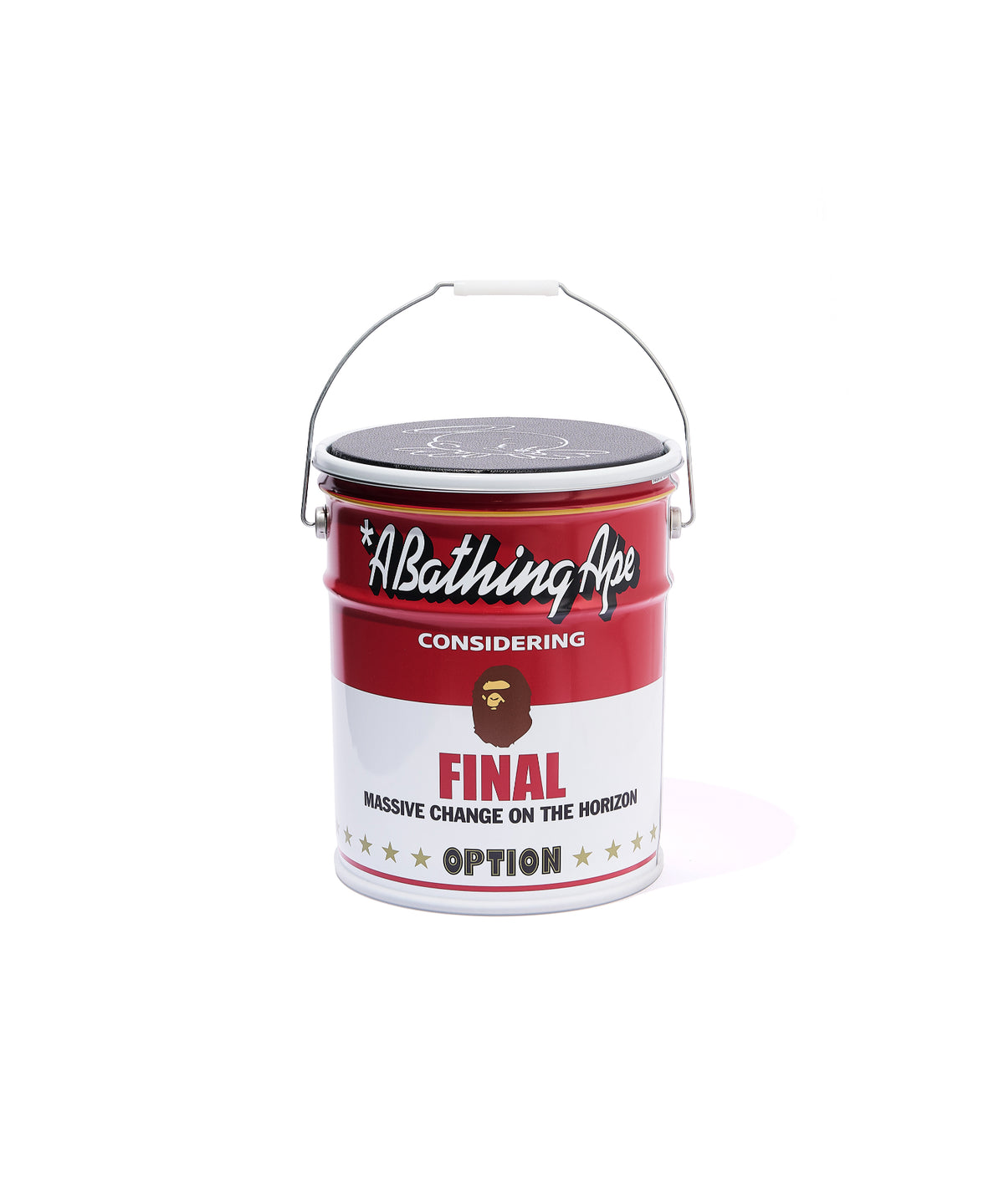 BAPE_CAN STOOL/WHITE+RED