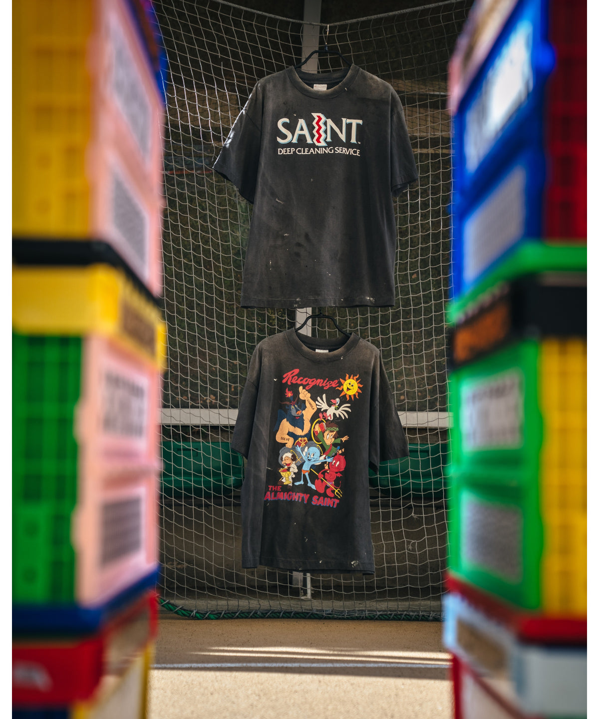 SS T-SHIRT/ALMITHY SAINT/BLACK