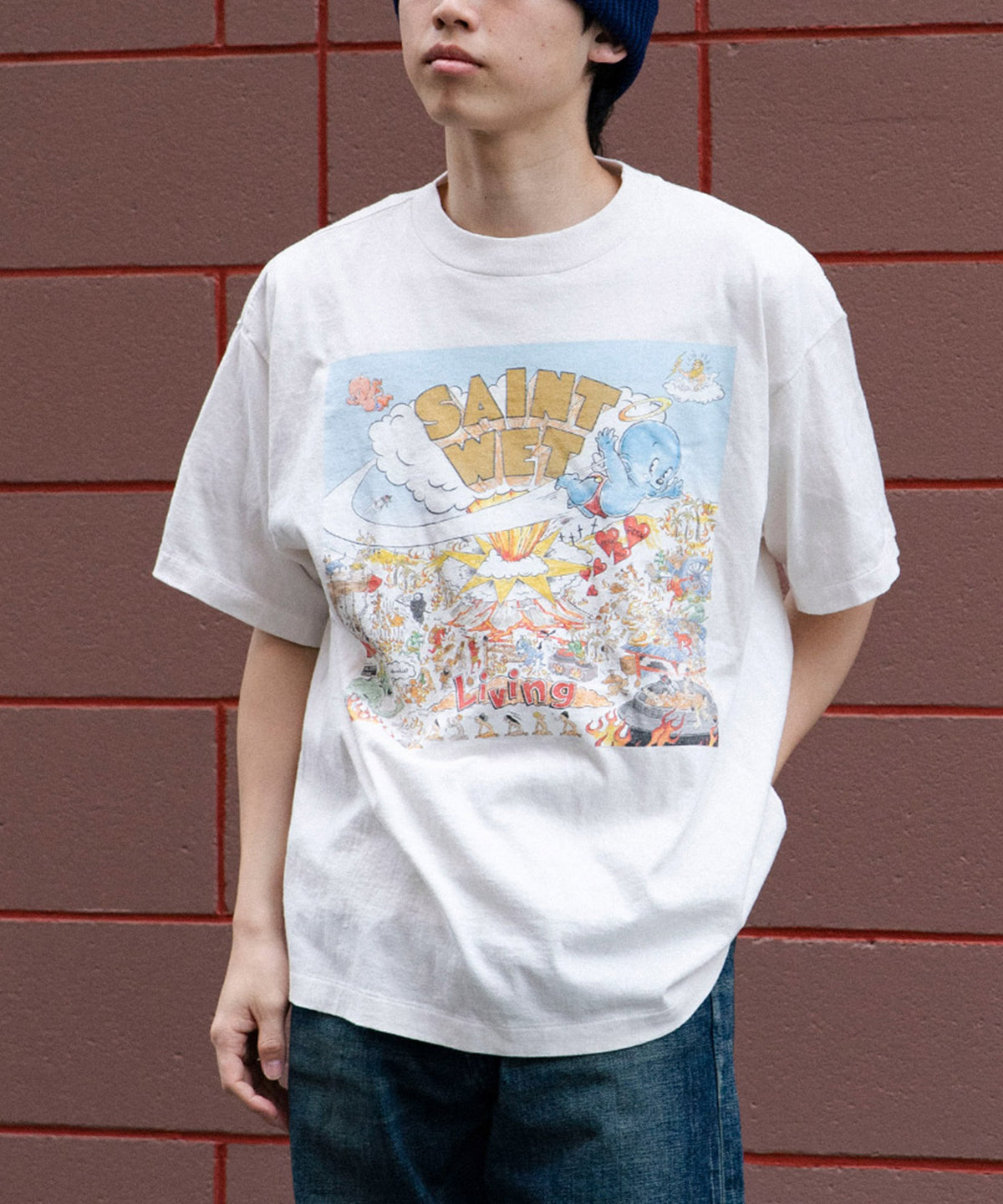 SS T-SHIRT/SAINT WET/WHITE