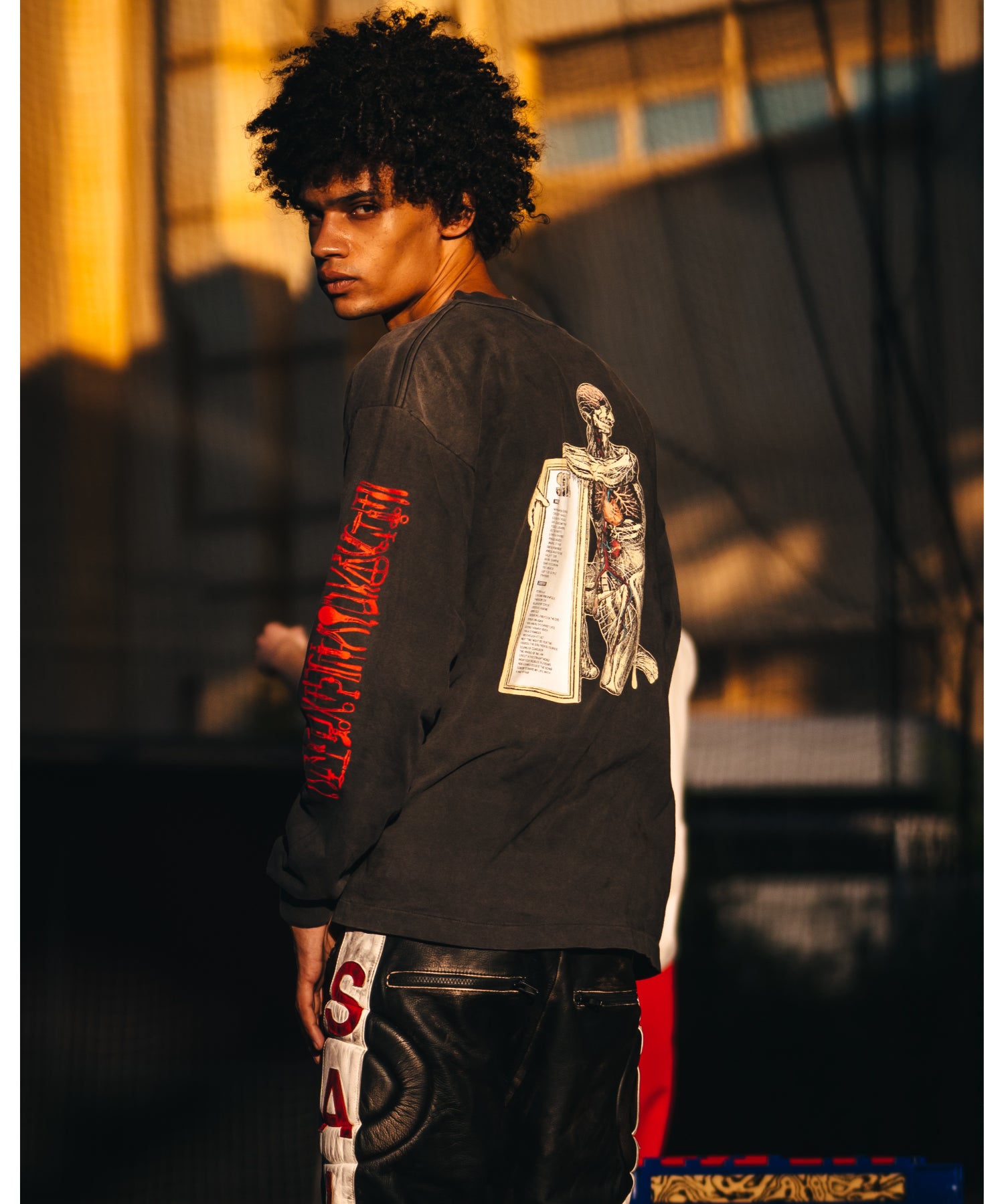 LS T-SHIRT/HEAD/BLACK - SAINT MXXXXXX (セントマイケル) - tops