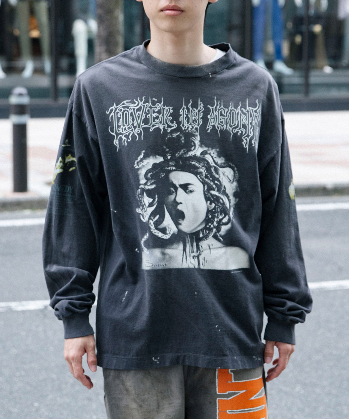 LS T-SHIRT/MEDUSA/BLACK