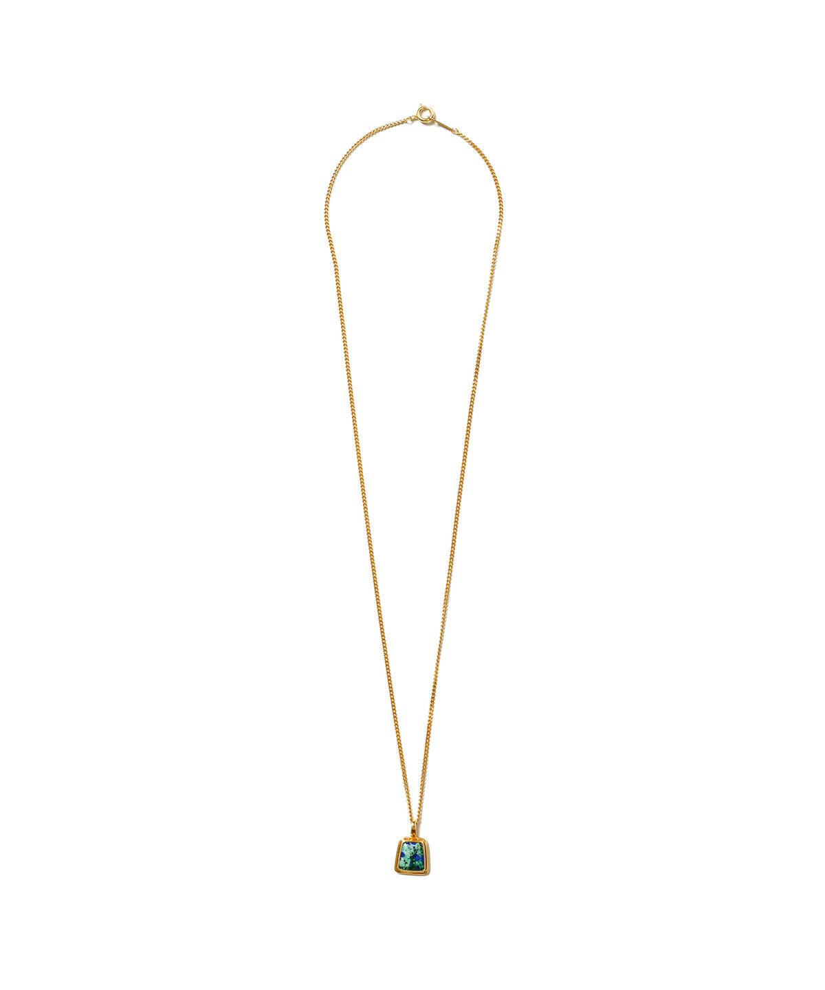 Square Stone Charm Necklace