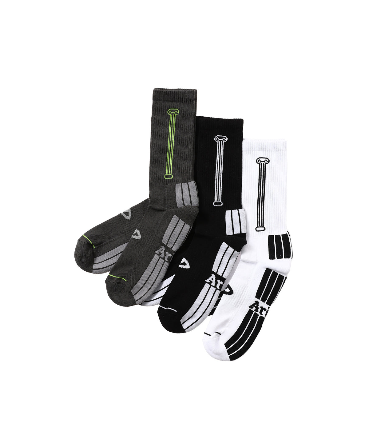 3 PACK Column Socks