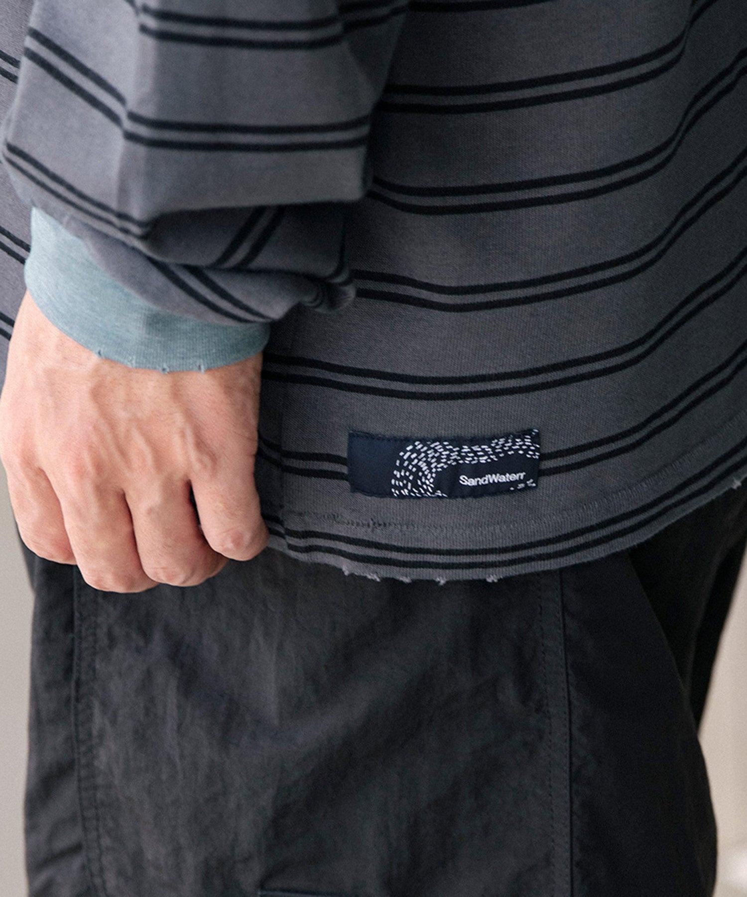 RESEARCHED TEE LS / COTTON BORDER JERSEY