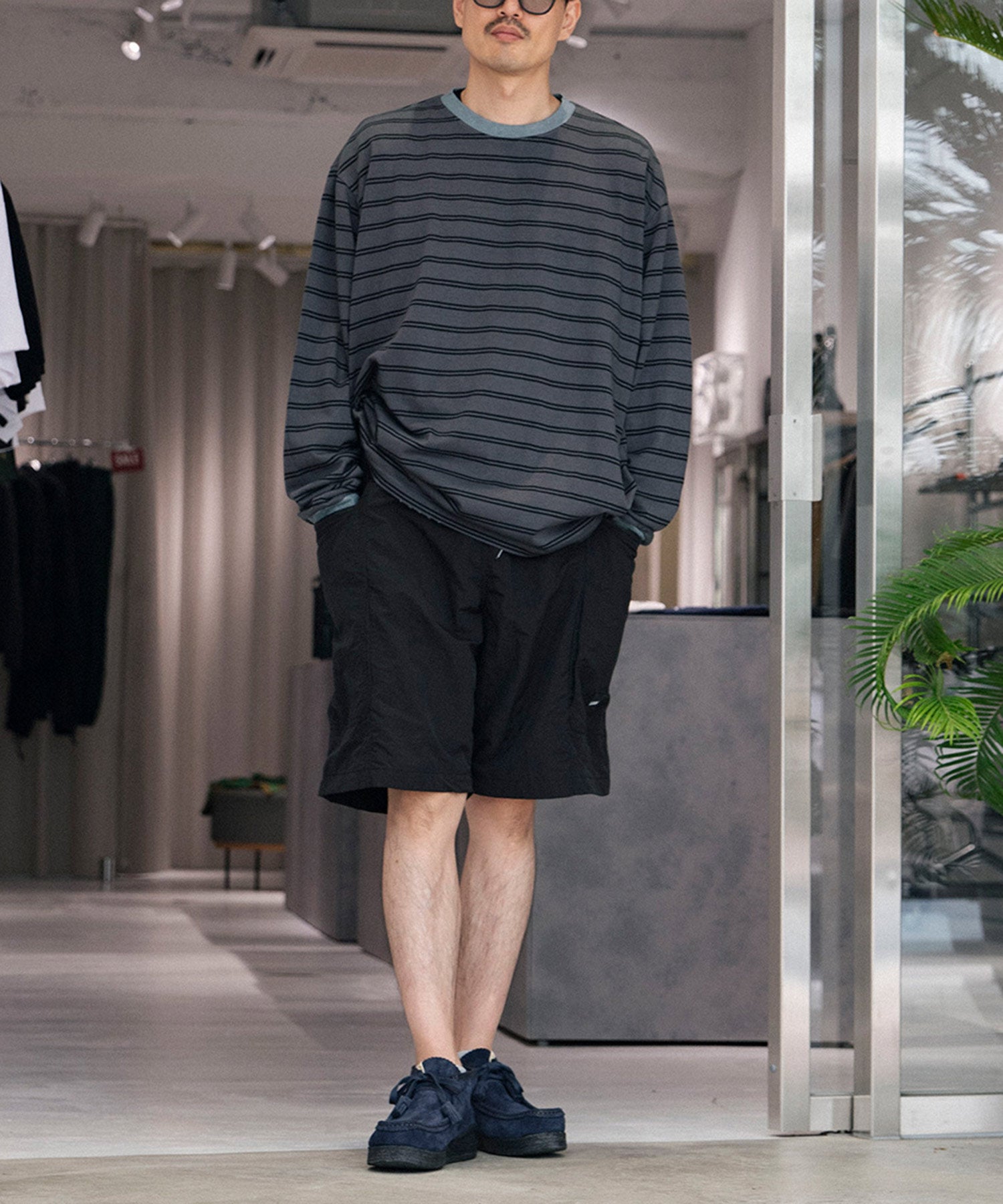 RESEARCHED TEE LS / COTTON BORDER JERSEY