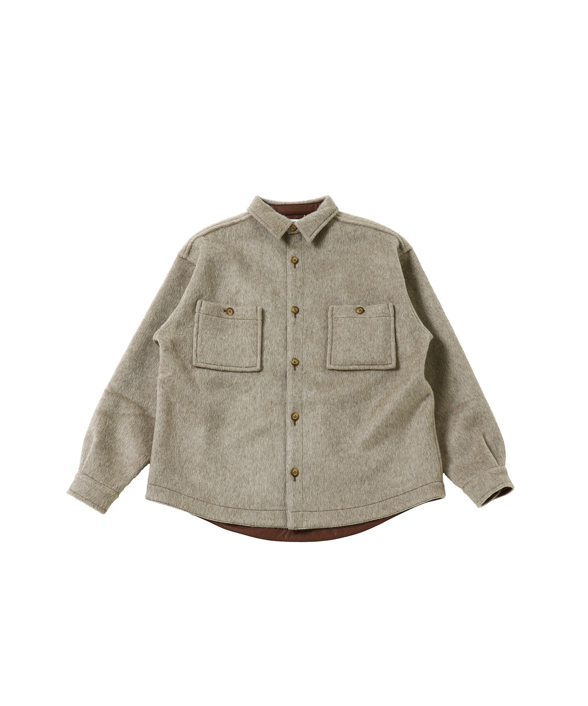 RESEARCHED CITY SHIRT / BEAVER MELTON WOOL