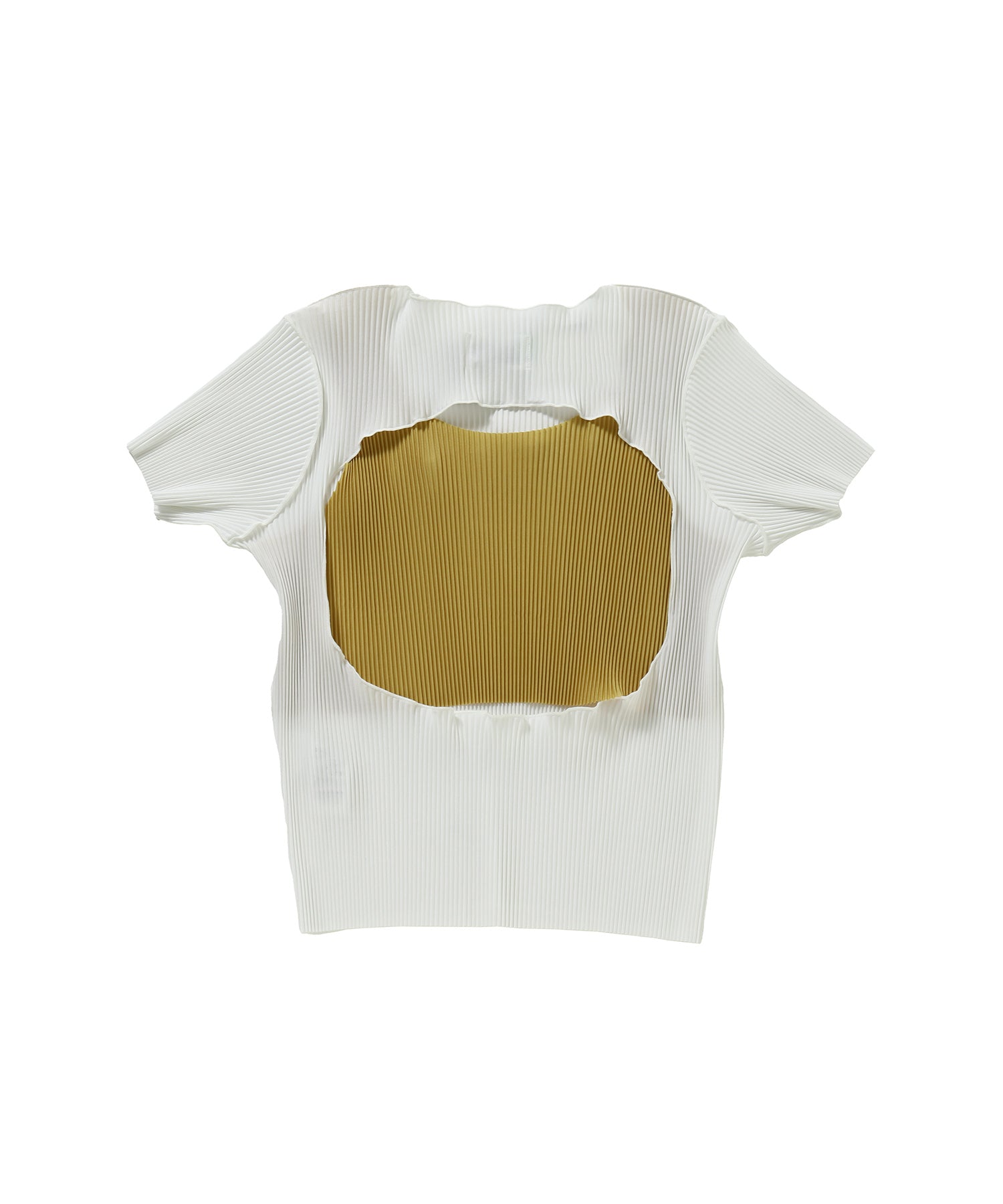 PEEPHOLE-BACK SHORT SLEEVE TOP