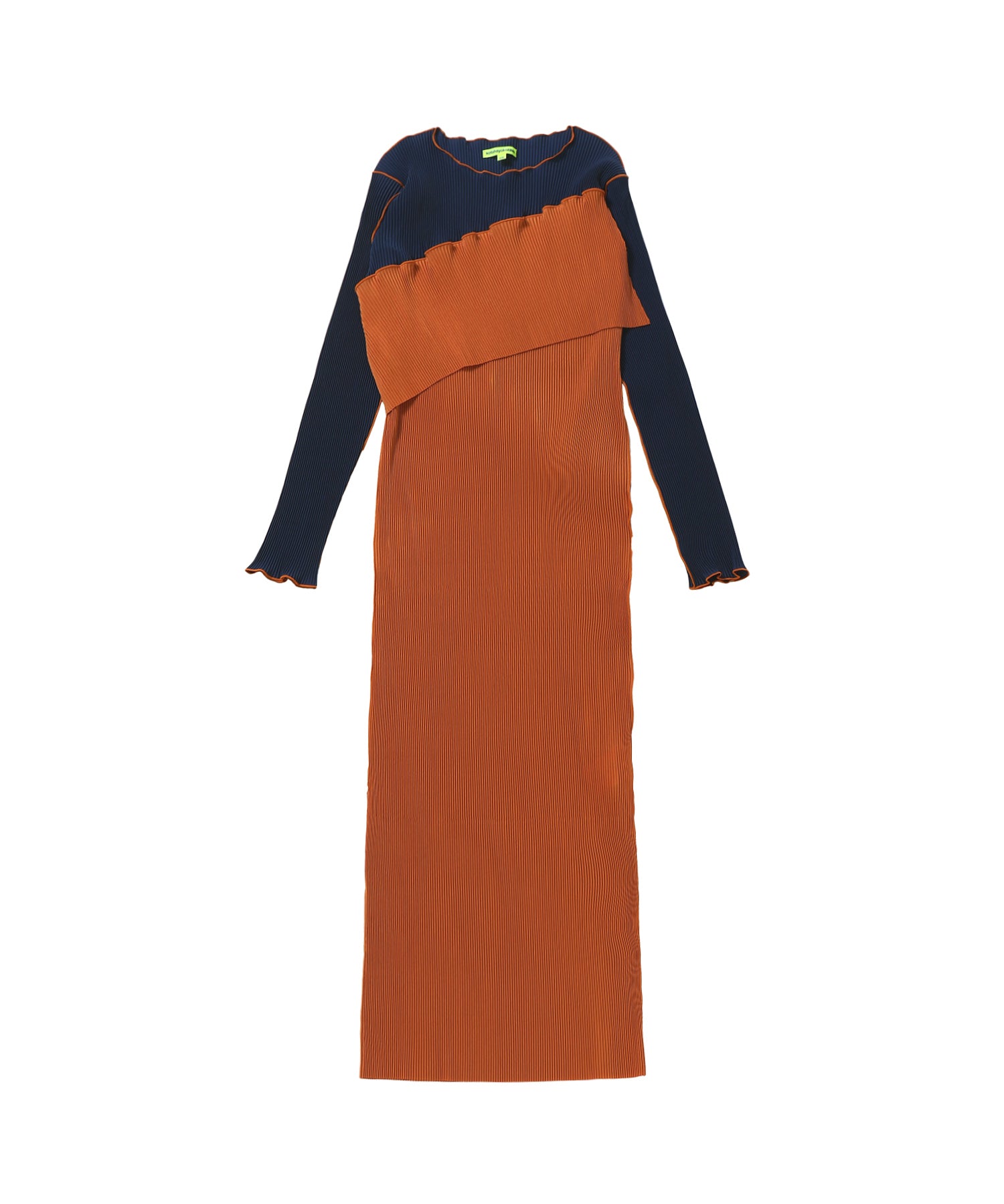 SPIRAL WAVE LONG SLEEVE DRESS