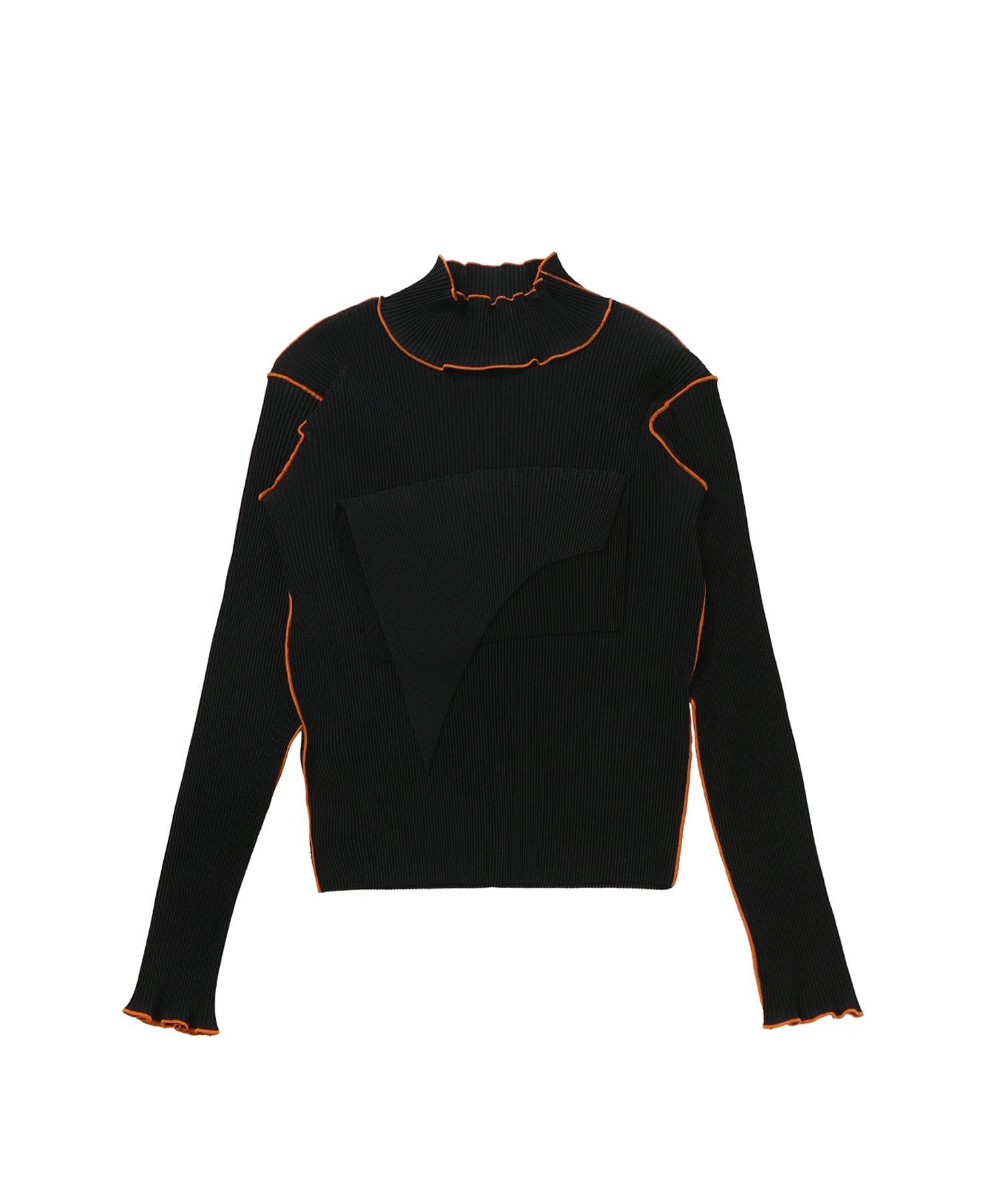 TD WAVE LONG SLEEVE TOP HIGH NECK TYPE