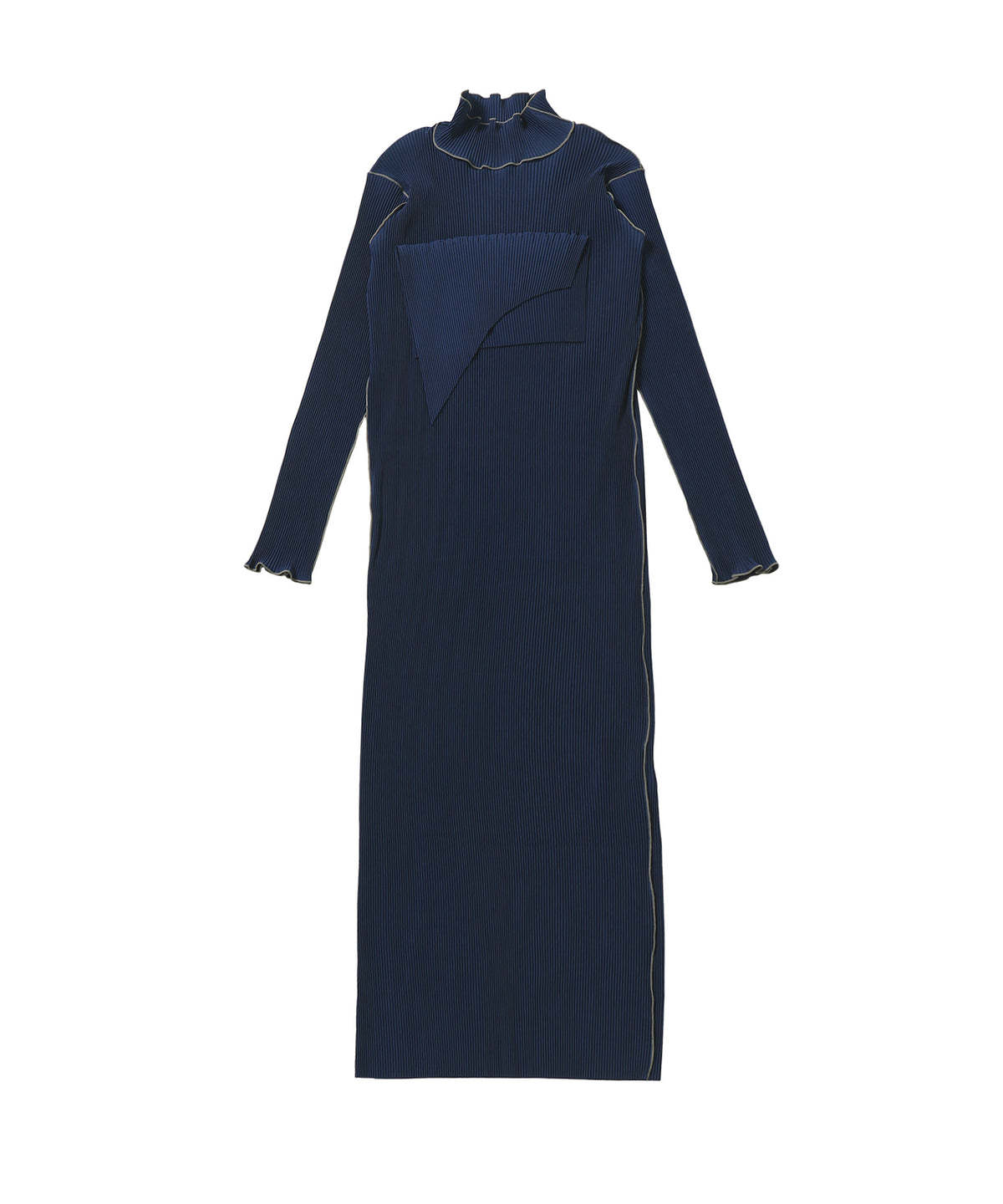 TD WAVE LONG SLEEVE DRESS HIGH NECK TYPE