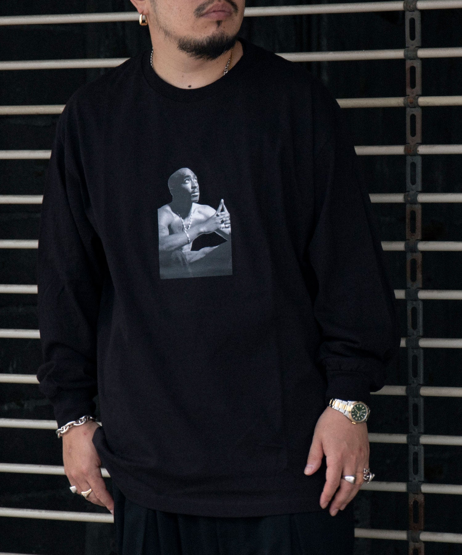 2PAC / Crew Neck Long Sleeve T-SHIRT