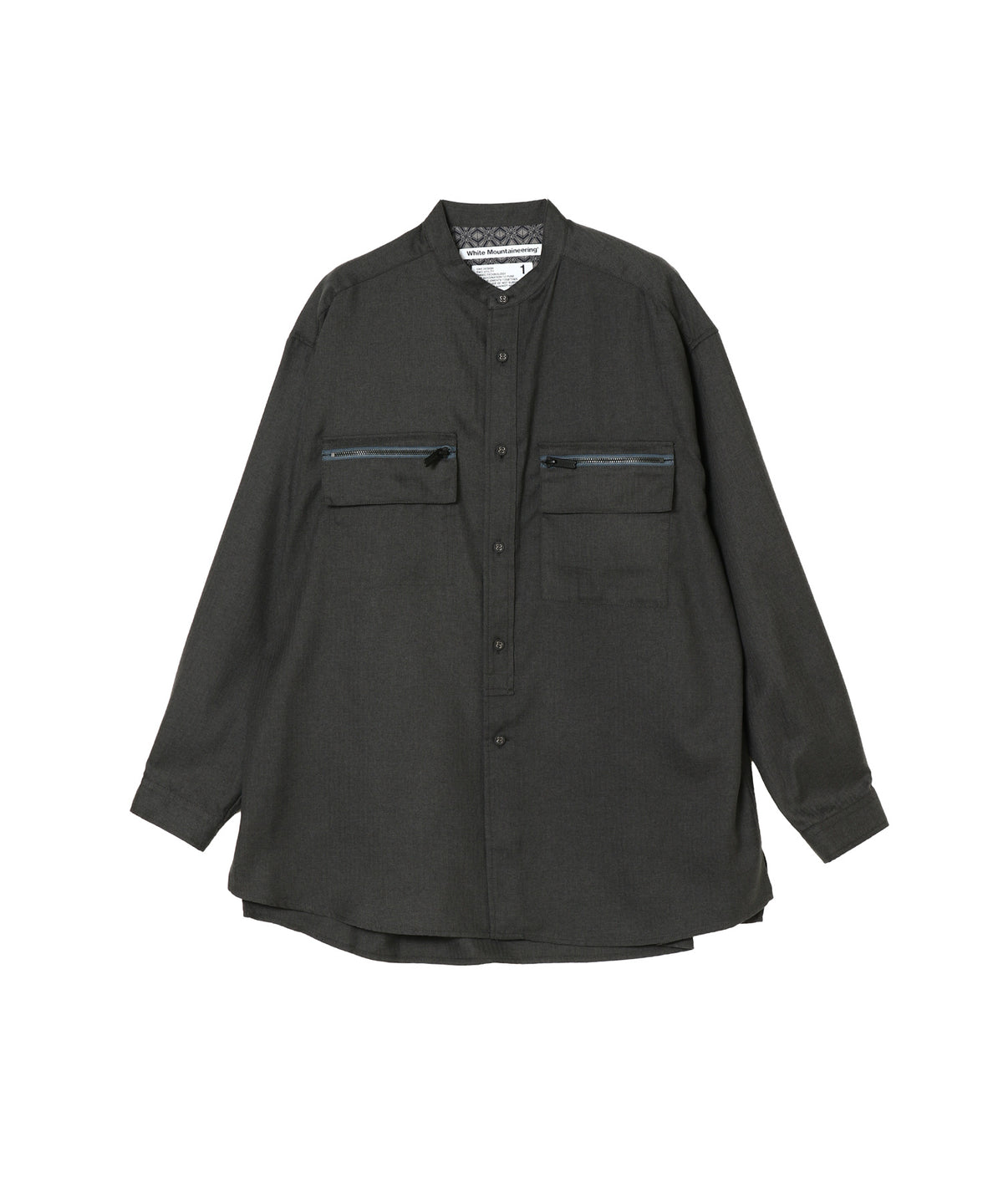 BAND COLLAR MULTI POCKET SHIRT