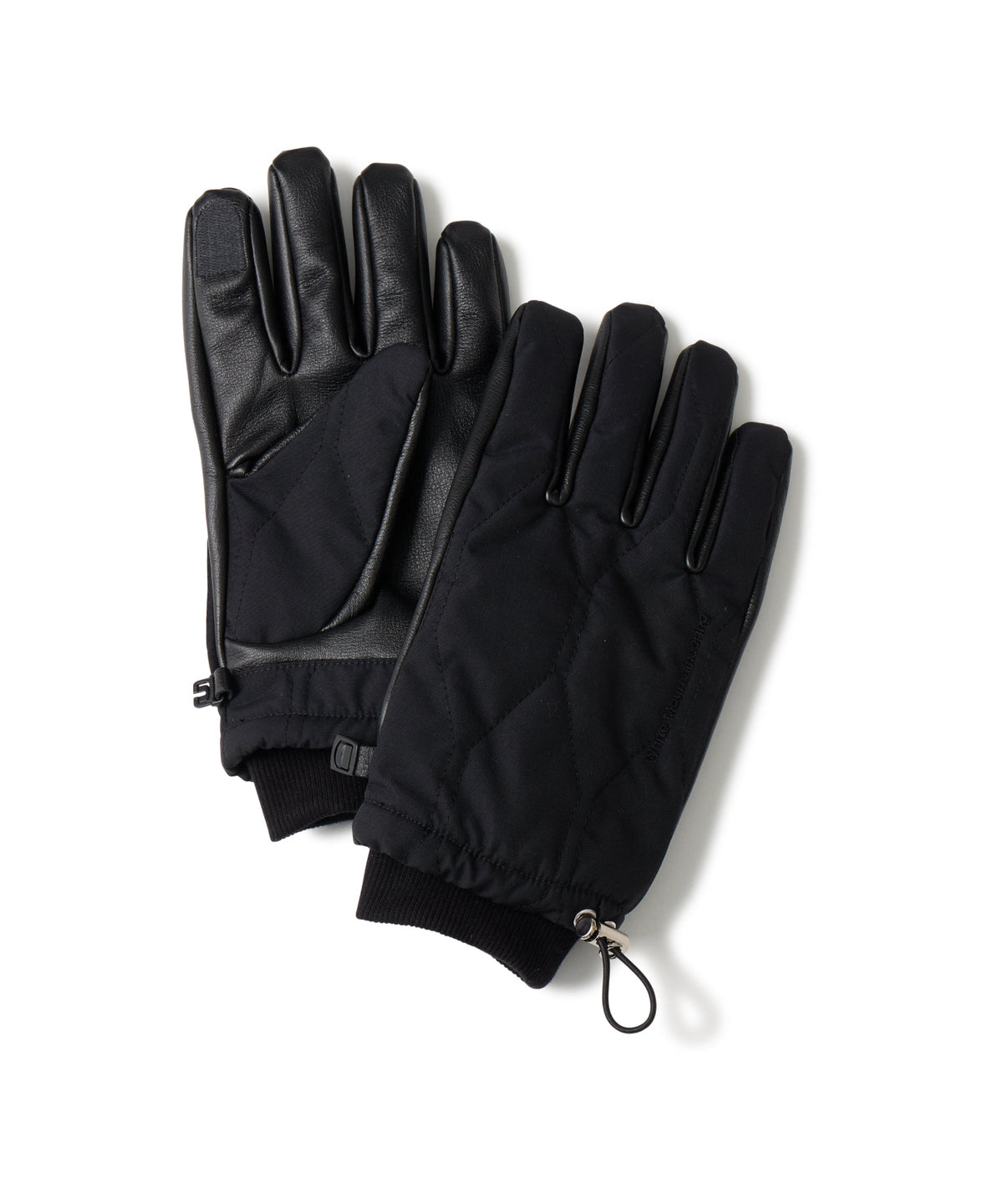 LEATHER & QUILTED NYLON GLOVE