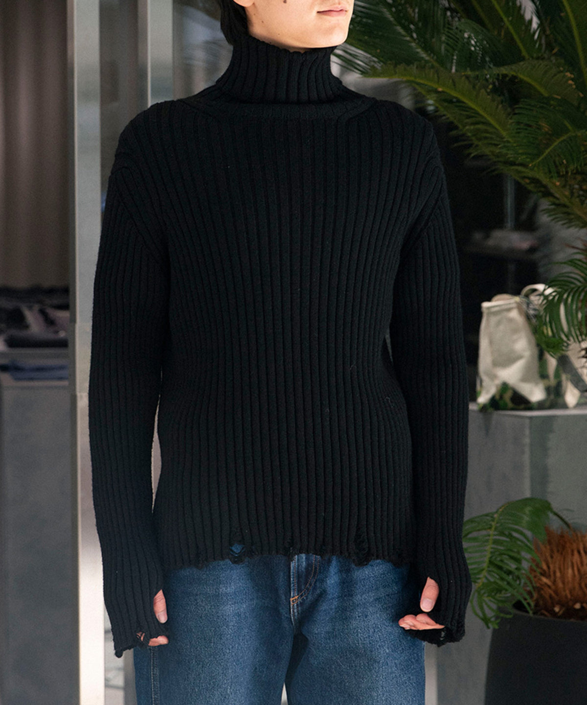 ウールワイドリブ