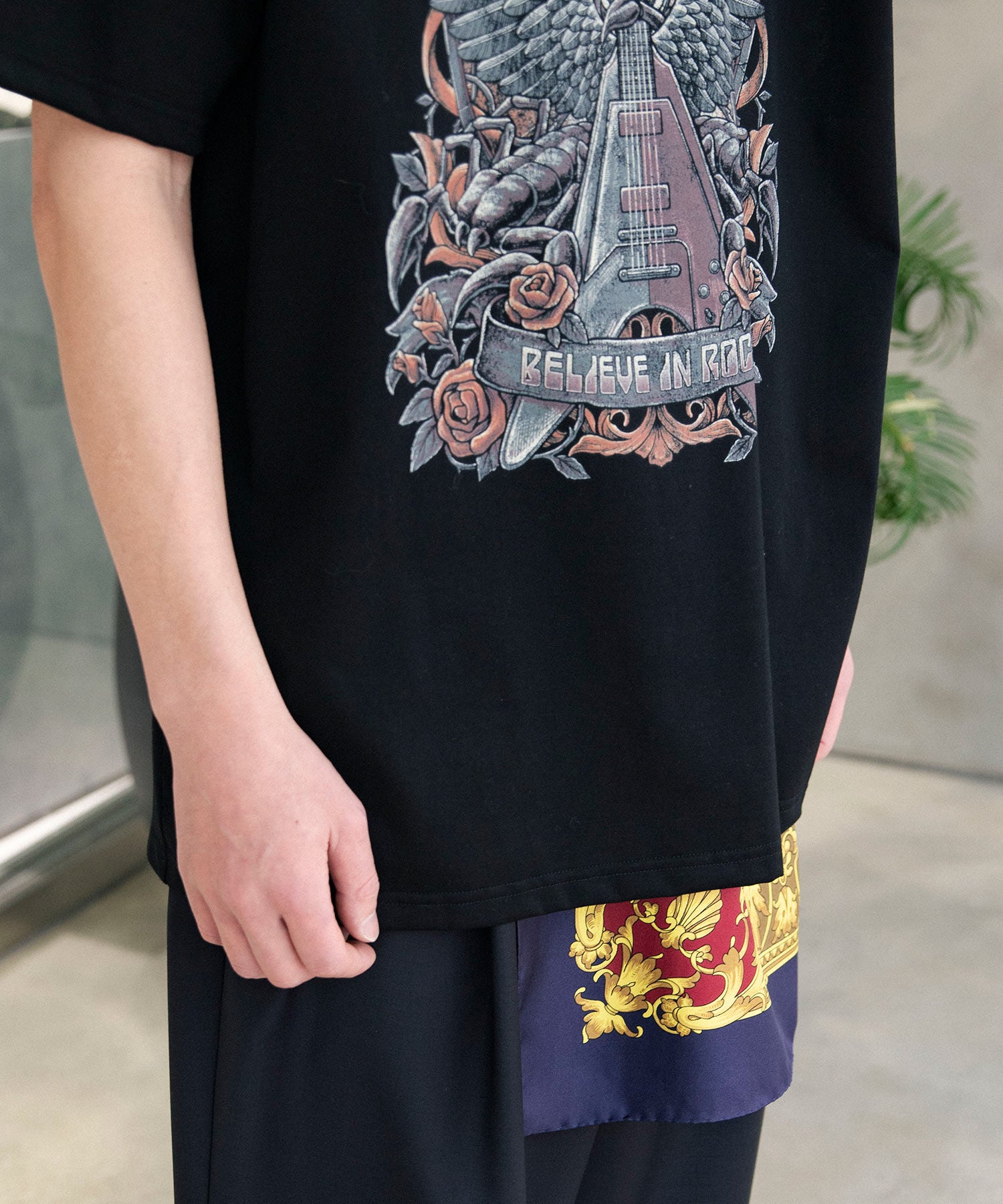 綿度詰天竺プリントSCORPIONS×シルクスカーフTシャツ