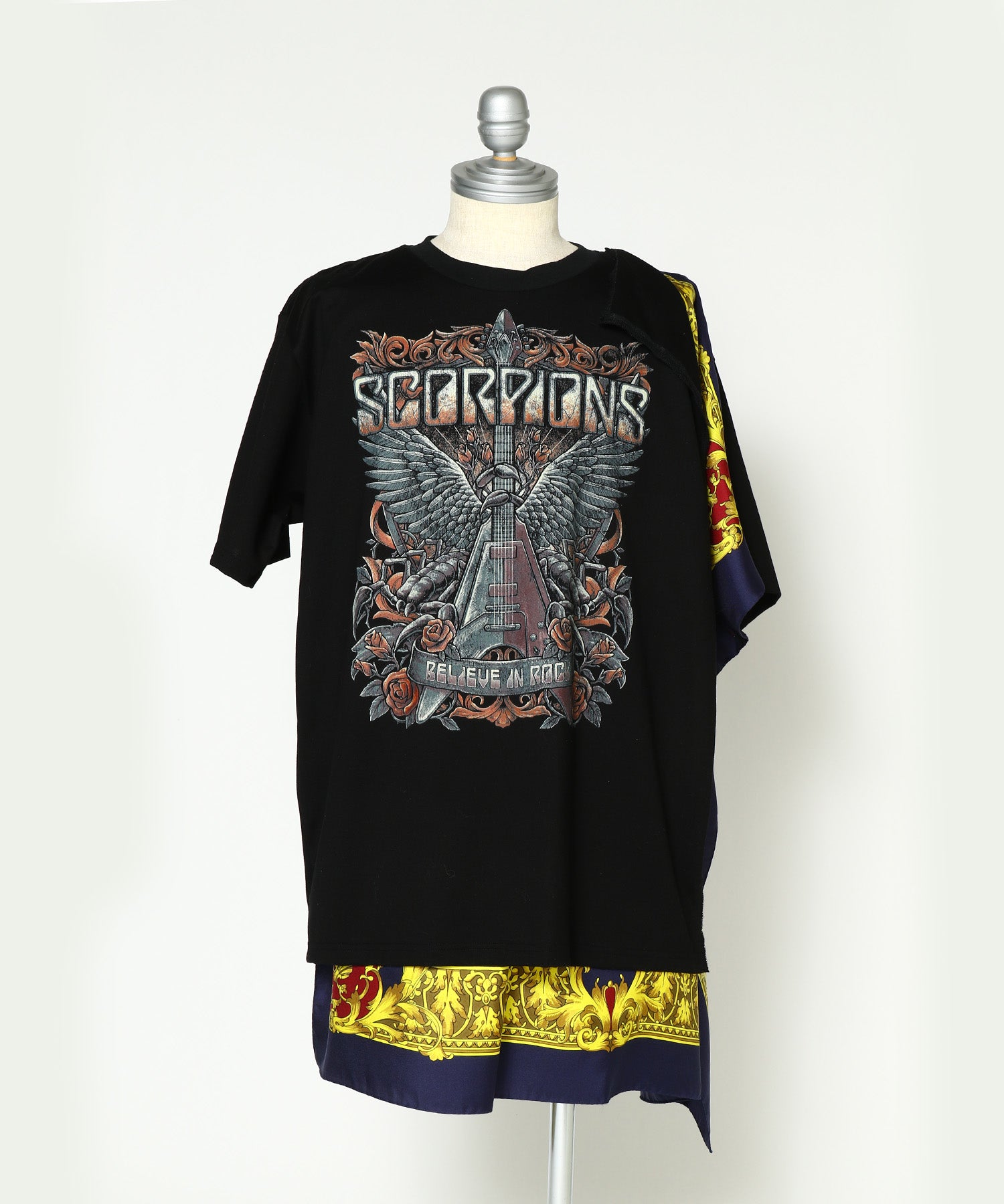 綿度詰天竺プリントSCORPIONS×シルクスカーフTシャツ