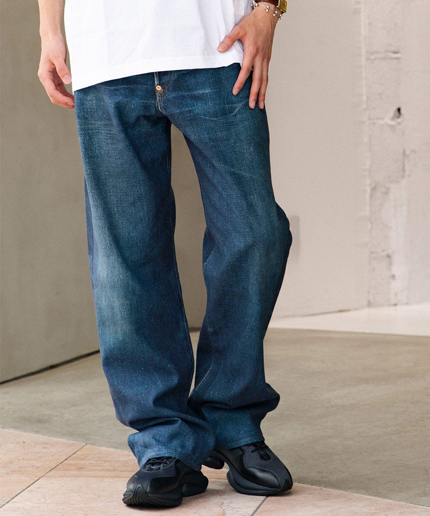 パンツ 綿麻オックス 転写プリント Levi's Wネーム BerBerJin - eYe