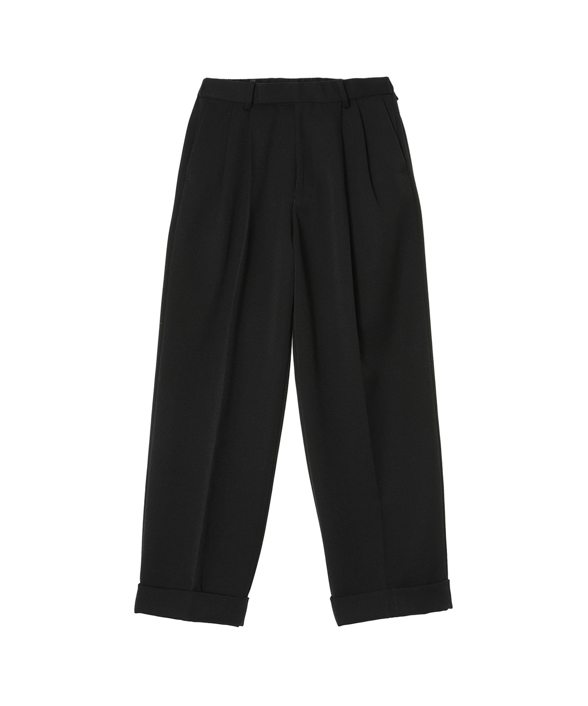 Polwarth Tuxedo Cloth Double Pleated Wide Trousers