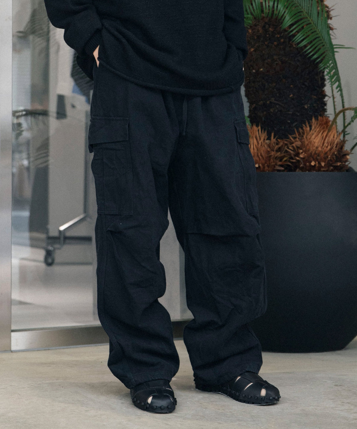 ブラックドリル 6Pパンツ