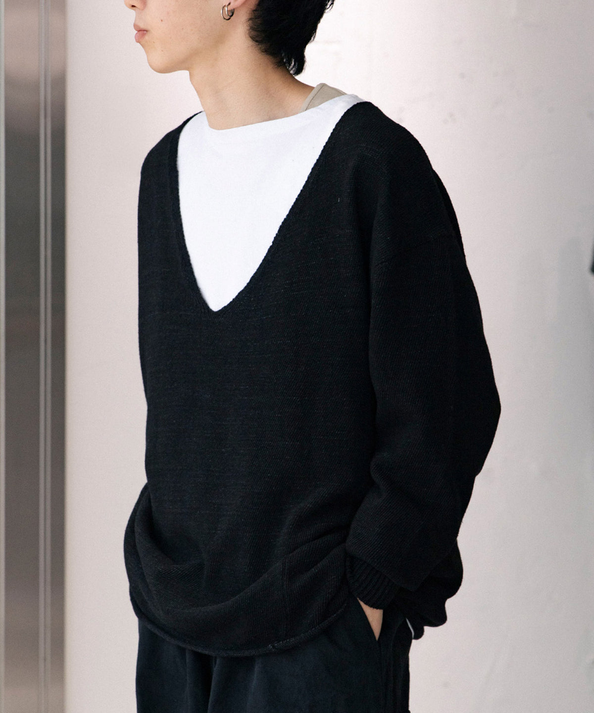 7G Vネックニット