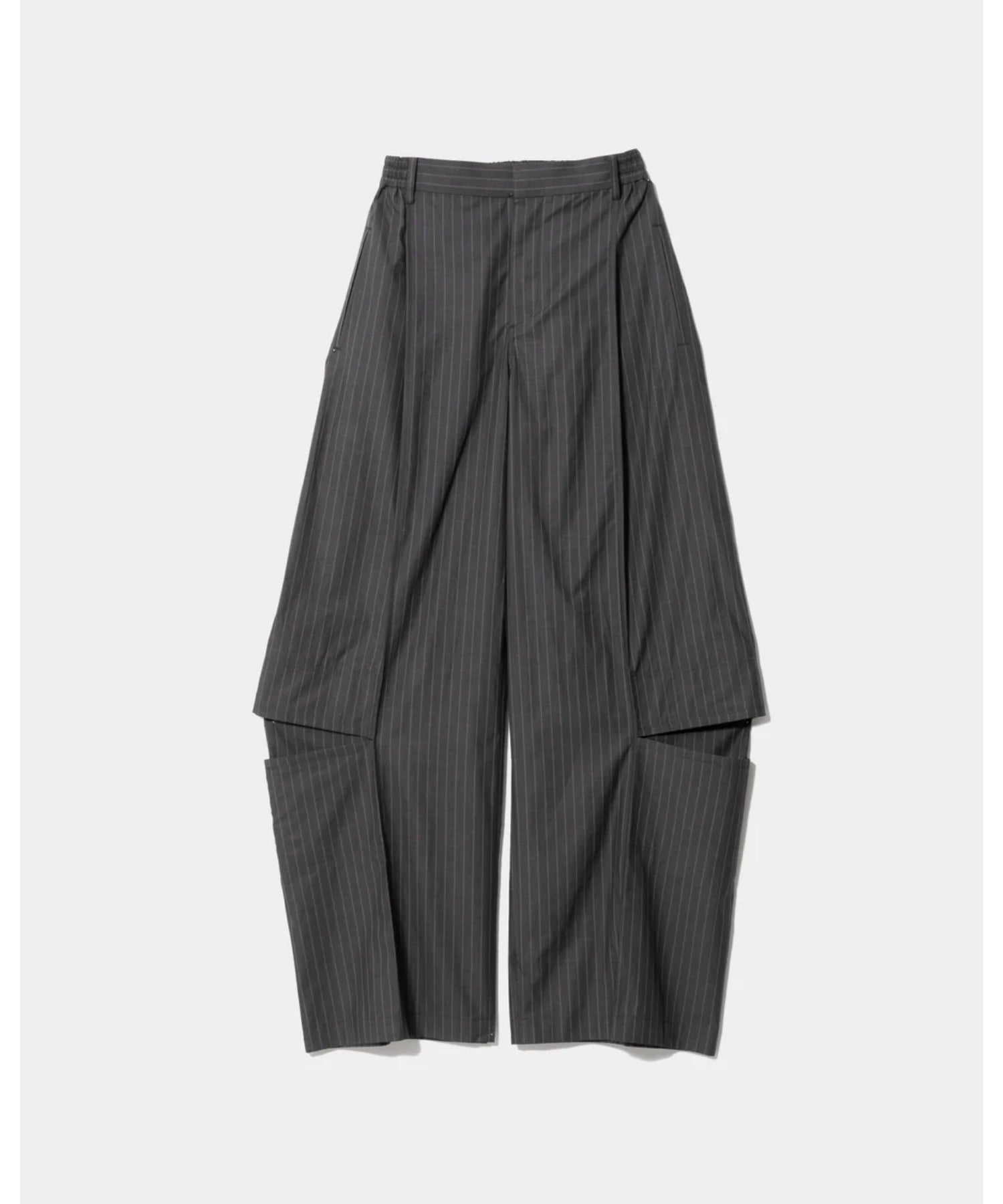 cotton suiting trompe loeil pants